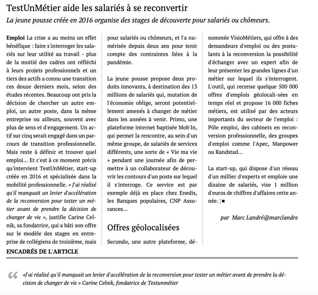 Le Figaro - TestUnMetier